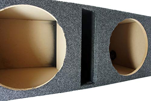 American Sound Connection Dual 12" Sub Box Ported Vented Subwoofer Enclosure MDF Car Audio Stereo System