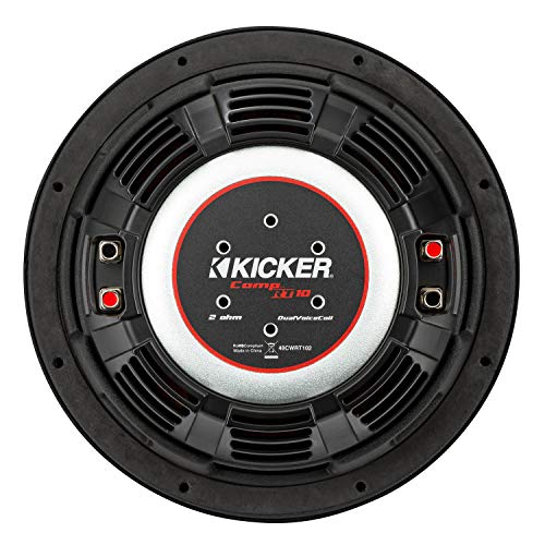 KICKER CompRT 10"(25cm) Subwoofer, DVC, 4-ohm, RoHS Compliant