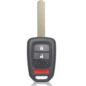 key fob remote replacement fits for honda fit 2015 2016 2017 2018 2019 2020/crosstour 2013-2015/cr-v 2014-2016 mlbhlik6-1t keyless entry remote control 35118-ty4-a00(pack of 1)