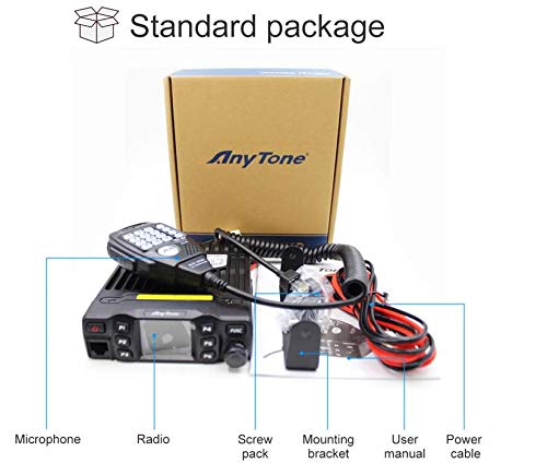 ANYSECU AnyTone AT-778UV Mobile Radio Dual Band VHF/UHF 136-174/400-480MHz Car Radio AT778 25W Walkie Talkie