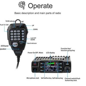 ANYSECU AnyTone AT-778UV Mobile Radio Dual Band VHF/UHF 136-174/400-480MHz Car Radio AT778 25W Walkie Talkie