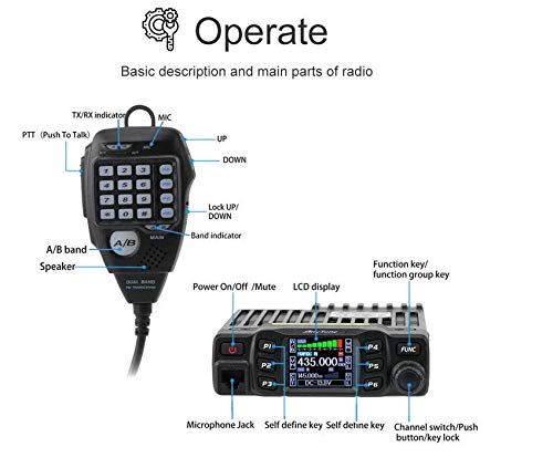 ANYSECU AnyTone AT-778UV Mobile Radio Dual Band VHF/UHF 136-174/400-480MHz Car Radio AT778 25W Walkie Talkie