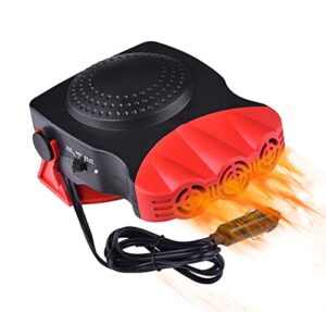 2022 upgraded car heater 12v, 150w electionic auto car defrost defogger, 2 in 1 heating & cooling car fan vehicle electronic air heater defrost, 3-outlet, plug into cigarette lighter