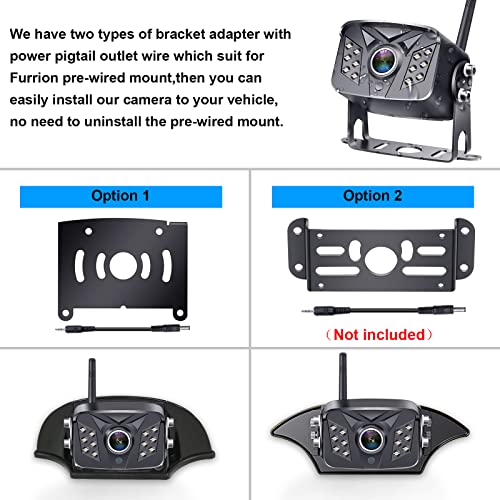 RV Dual Digital Wireless Backup Camera Kit with 7‘’ DVR Touch Key Monitor Trailer Rear View Front View Camera Without Difference Color No Interference IP69 Waterproof Latest Wide-Angle Camera