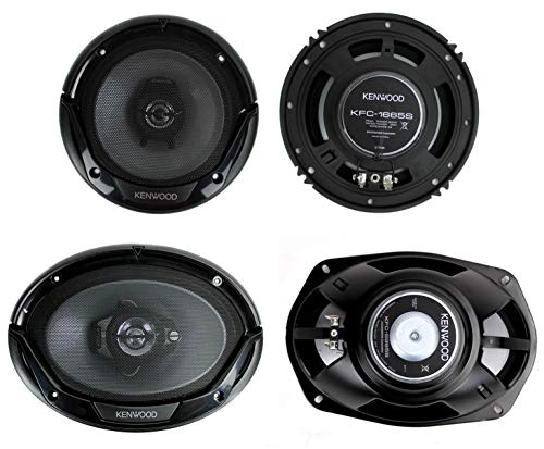 Kenwood KFC-1665S + KFC-6965S 6.5" 300W 2-Way Plus (2) 6x9 400W 3-Way Car Speakers