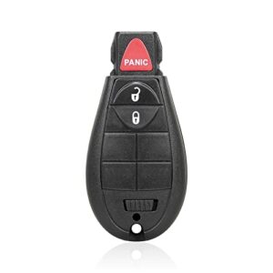 cauormote key fob replacement fits for dodge ram 1500 2013-2021/ ram 2500 3500 4500 5500 2013-2018, 3 button keyless entry remote control with 433mhz fcc id :gq4-53t 56046953ae