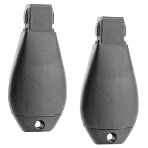 2x Keyless Option 3 Button POD Remote Key Replacement For Select Chrysler Dodge Jeep Volkswagen Vehicles - made with Durashell Technology