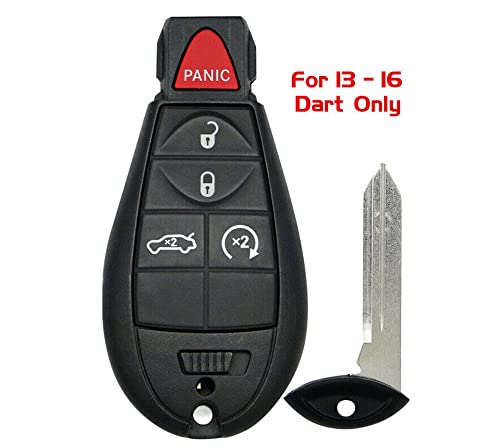 Lot of 1x New Replacement Keyless Entry Remote Key Fob Compatible with & Fit For 2013-2016 DODGE DART