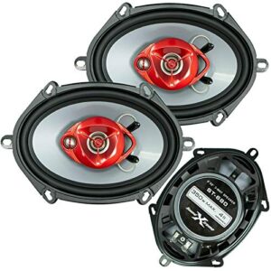 pair of soundxtreme 5×7/ 6×8 in 3-way 350 watts coaxial car speakers 4-ohm (2 speakers)