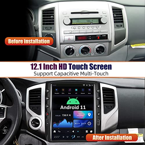 Aucar for Toyota Tacoma 2005-2015 New Android 9.0 Car Radio Head Unit Multimedia Stereo Video Player, 12.1 Inch 8G RAM 128 ROM T-Style GPS Navigation with OEM JBL System