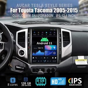 Aucar for Toyota Tacoma 2005-2015 New Android 9.0 Car Radio Head Unit Multimedia Stereo Video Player, 12.1 Inch 8G RAM 128 ROM T-Style GPS Navigation with OEM JBL System