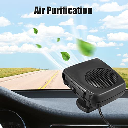 Car Heater 2 in 1 Portable Car Heater or Fan 12V 200W Car Heater That Plugs Into Cigarette Lighter, Fast Heating and Cooling Car Defogger Car Defroster, Heater for Car SUV Truck Rv Trailer