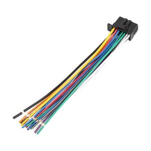 X AUTOHAUX Car Stereo CD Player Wiring Harness Wire Radio Adapter Install Plug 16 Pins for Kenwood