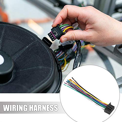 X AUTOHAUX Car Stereo CD Player Wiring Harness Wire Radio Adapter Install Plug 16 Pins for Kenwood