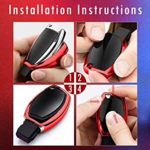 COMPONALL for Mercedes Benz Key Fob Cover, Key Fob Case for Mercedes Benz C E M S CLS CLK GLK GLC G Class Premium Soft TPU