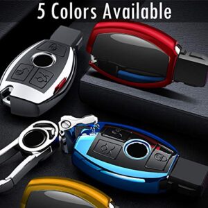 COMPONALL for Mercedes Benz Key Fob Cover, Key Fob Case for Mercedes Benz C E M S CLS CLK GLK GLC G Class Premium Soft TPU