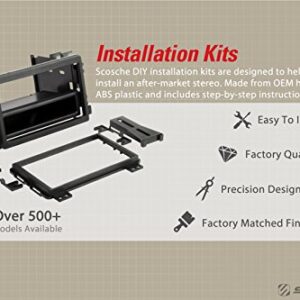 Scosche KA2414DDB Compatible with 2014-15 Kia Optima Double DIN Dash Kit Black