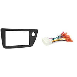 metra 95-7867double din installation kit for 2002-2006 acura rsx vehicles & scosche ha08bcb compatible with select 1998-08 honda power/speaker connector/wire harness