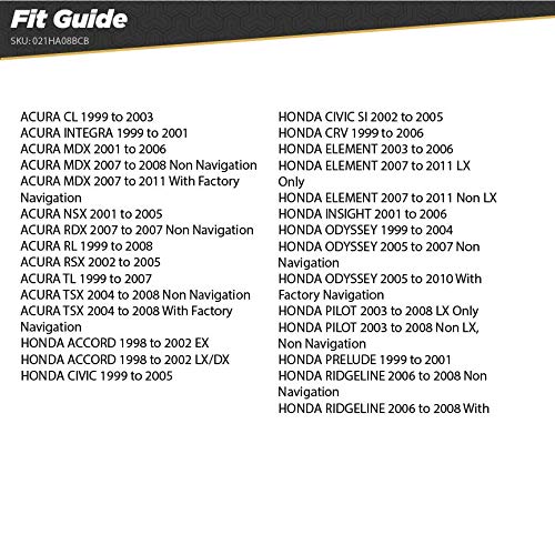 Metra 95-7867Double DIN Installation Kit for 2002-2006 Acura RSX Vehicles & Scosche HA08BCB Compatible with Select 1998-08 Honda Power/Speaker Connector/Wire Harness