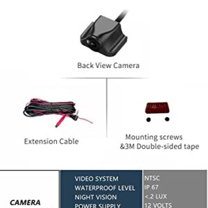 Backup Rear View Camera,IP67 Waterproof /Night Vision /WDR Wide Dynamic,/HDR high Dynamic /AHD and Super Wide Angle Reverse Rear View Backup Camera for Cars Pickup Trucks SUVs RVs Vans