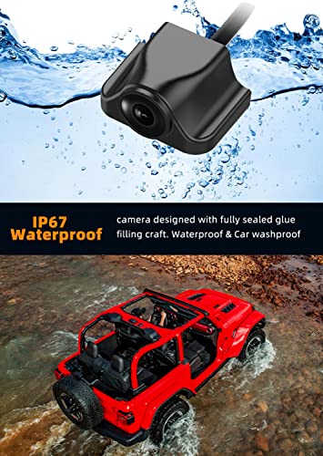 Backup Rear View Camera,IP67 Waterproof /Night Vision /WDR Wide Dynamic,/HDR high Dynamic /AHD and Super Wide Angle Reverse Rear View Backup Camera for Cars Pickup Trucks SUVs RVs Vans