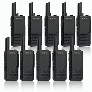 retevis rb39 walkie-talkies,usb-c rechargeable two-way radios,call tone,rugged,vox hands free portable 2 way radios for healthcare utility school government(10 pack)