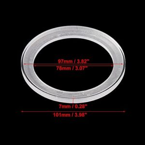 X AUTOHAUX 2Pcs for 3.5 Inch Car Speaker Spacer Ring Mounting Spacer Plate Transparent Acrylic 78mm ID