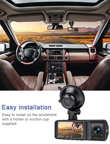 Dual Dash Cam Front and Inside 1080P Dual Dash Camera for Cars CHORTAU Front Inside Dashcams for Cars with Infrared Night Vision,Parking Monitor for Truck and Taxi Driver