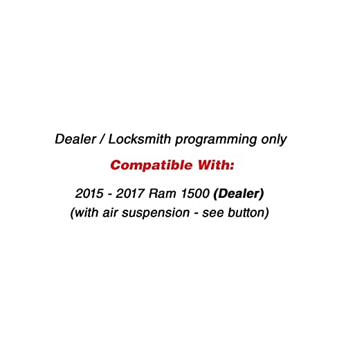 KeylessOption Keyless Entry Remote Car Key Fob Alarm for Ram 1500 2500 3500 Air Suspension, GQ4-53T (Pack of 2)