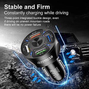 4 in 1 3.1A QC 3.0 Adapter Wireless Bluetooth Car FM Transmitter Receiver - 4 in 1 Charging Port Support Bluetooth Music & Bluetooth Call Handsfree Car Adapter