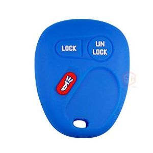 1x New Key Fob Remote Silicone Cover Fit/For Select GM Vehicles. (1 Blue)