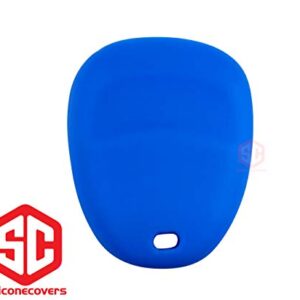 1x New Key Fob Remote Silicone Cover Fit/For Select GM Vehicles. (1 Blue)