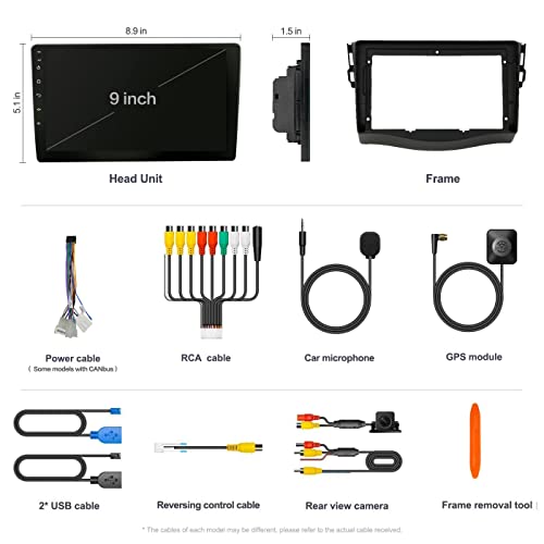 9 Inch 5G WiFi (2G Ram 32G ROM) 8Core Car Stereo Radio Head Unit for RAV4 2006-2011 with Carplay Android Auto,Android 10.0 GPS Navigation Support 48EQ Mirroring Airplay Rear Backup 1080P SWC