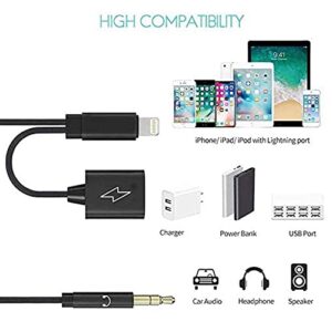 iPhone Aux Cord for Car with Charging Port,[Apple MFi Certified] Lightning to 3.5mm Charging Audio Aux Cable Works with Car Home Stereo Speaker Headphone Compatible with iPhone13/12/11/XS/XR/8/7/6