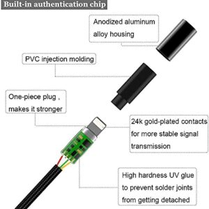 iPhone Aux Cord for Car with Charging Port,[Apple MFi Certified] Lightning to 3.5mm Charging Audio Aux Cable Works with Car Home Stereo Speaker Headphone Compatible with iPhone13/12/11/XS/XR/8/7/6