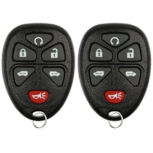 keylessoption keyless entry remote control car key fob replacement for 15114376 (pack of 2)