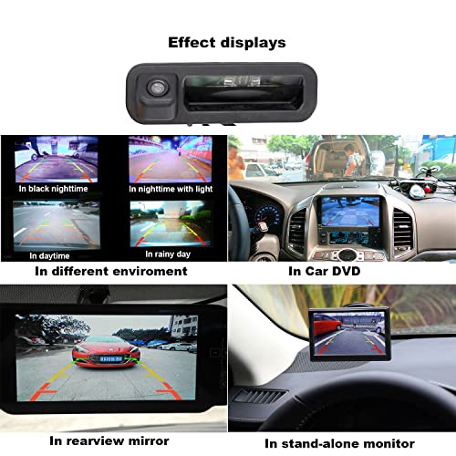 Canying Car Handle Backup Camera Reverse Camera Dynamic Car Rear View Camera for Ford Focus 2012 2013 2014 for Focus 2 Focus 3 with Moving Guide Parking line