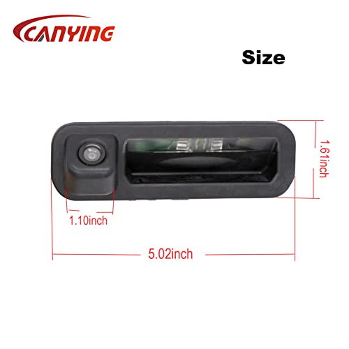 Canying Car Handle Backup Camera Reverse Camera Dynamic Car Rear View Camera for Ford Focus 2012 2013 2014 for Focus 2 Focus 3 with Moving Guide Parking line