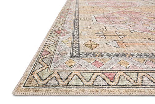 Loloi II Skye Collection SKY-04 Gold / Blush, Traditional 7'-6" x 9'-6" Area Rug