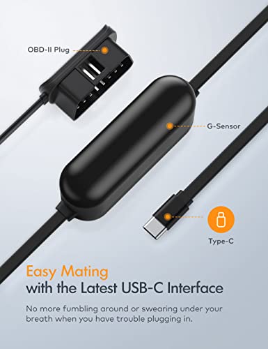 iZEEKER 11.5ft Type-C USB Hardwire Kit Fuse for Dash Cam, Widely Compatible with 11.5V-40V Car Dashcam Charger Pord