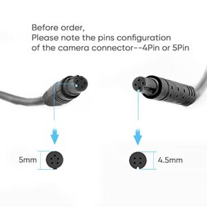 Dash Cam Rear Camera Cable,33 Ft 4 Pin to 2.5mm Male Plug Wire for Mirror Camera Rear View Camera,Car Recorder Reverse Camera Backup Camera Long Replacement Cable Cord Fit Pick-up,Trucks,RV,SUV,Bus