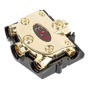 225fwy gold premium digital voltage meter & distribution block 0 to 0/2/4/8 gauge awg wire splitter 0g