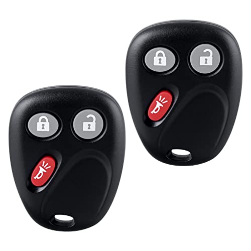 Pilida Keyless Entry Remote Key Fob LHJ011 Compatible with 2003-2007 Chevy Suburban Tahoe Avalanche Equinox Silverado SSR| GMC Sierra/Yukon| Hummer H2| Cadillac Escalade 3 Button Car Key 2 Pack