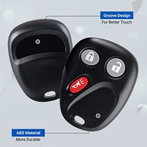 Pilida Keyless Entry Remote Key Fob LHJ011 Compatible with 2003-2007 Chevy Suburban Tahoe Avalanche Equinox Silverado SSR| GMC Sierra/Yukon| Hummer H2| Cadillac Escalade 3 Button Car Key 2 Pack