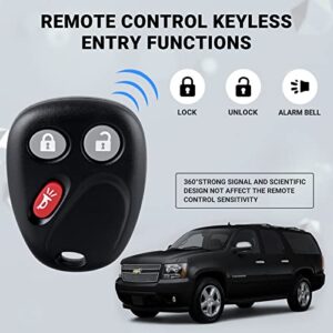 Pilida Keyless Entry Remote Key Fob LHJ011 Compatible with 2003-2007 Chevy Suburban Tahoe Avalanche Equinox Silverado SSR| GMC Sierra/Yukon| Hummer H2| Cadillac Escalade 3 Button Car Key 2 Pack