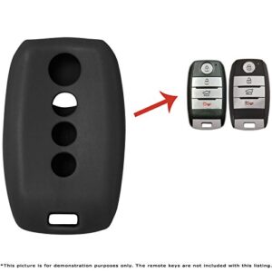 Keyless2Go Replacement for New Silicone Cover Protective Case for Select Kia Vehicles with Push-Button Ignition That Use Prox Smart Keys SY5XMFNA433, SY5XMFNA04 (2 Pack) - Black