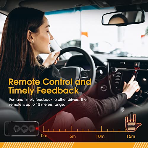 Car Accessories for Men, Fun Car Finger Light with Remote - Give The Love & Bird & Wave to Drivers - Ideal Gifted Car Accessories, Truck Accessories, Car Gadgets & Road Rage Signs for Men and Women