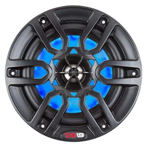 DS18 Hydro NXL-6 - High End Coaxial Speaker Pair - 2-Way Marine Speaker w/Integrated RGB Lights - 300 Watt - 100% UV Stable - Water Resistant Speakers - 6.5 Inches, Black