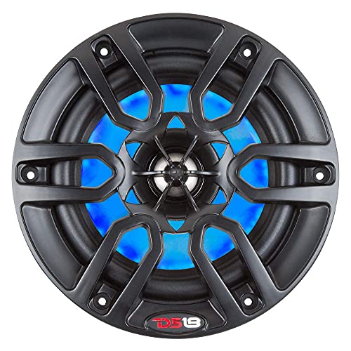 DS18 Hydro NXL-6 - High End Coaxial Speaker Pair - 2-Way Marine Speaker w/Integrated RGB Lights - 300 Watt - 100% UV Stable - Water Resistant Speakers - 6.5 Inches, Black