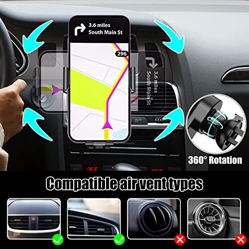 Wireless Car Charger, Amlink 15W Max Qi Fast Charging, Auto-Clamping Alignment Car Phone Holder Mount, Air Vent Windshield Dashboard for iPhone 14 13 12 11 Pro Max, Samsung Galaxy S22 S21 S20+, etc